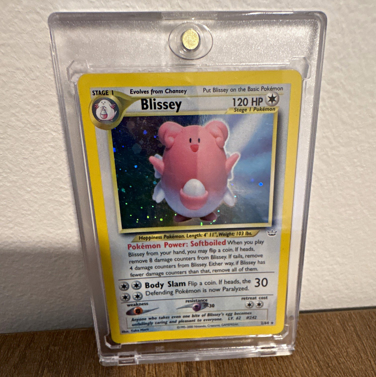 2001 Pokemon Blissey 2/64 Holo Rare Neo Revelation WOTC Vintage 2001 Pokemon Blissey 2/64 Holo Rare Neo Revelation WOTC Vintage