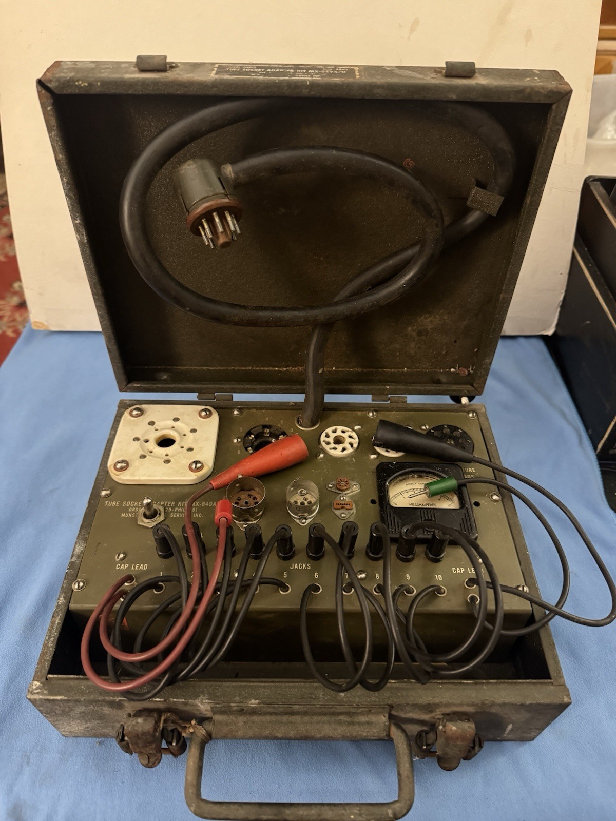 RARE 1940’s-50’s US ARMY Munston MC-949A/U Vacuum Tube Test Station Electronics