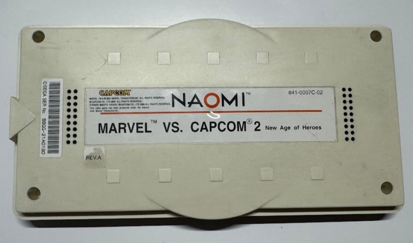 Marvel Vs Capcom 2 Sega Naomi Capcom MvC2 Arcade Cartridge Tested and Working Marvel Vs Capcom 2 Sega Naomi Capcom MvC2 Arcade Cartridge Tested and Working