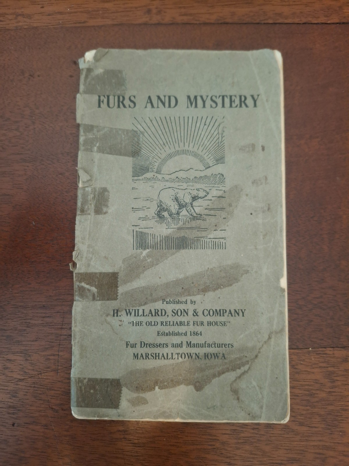 1922 Antique Furs And Mystery Booklet H Williard Son Co Marshaltown Iowa Furrier