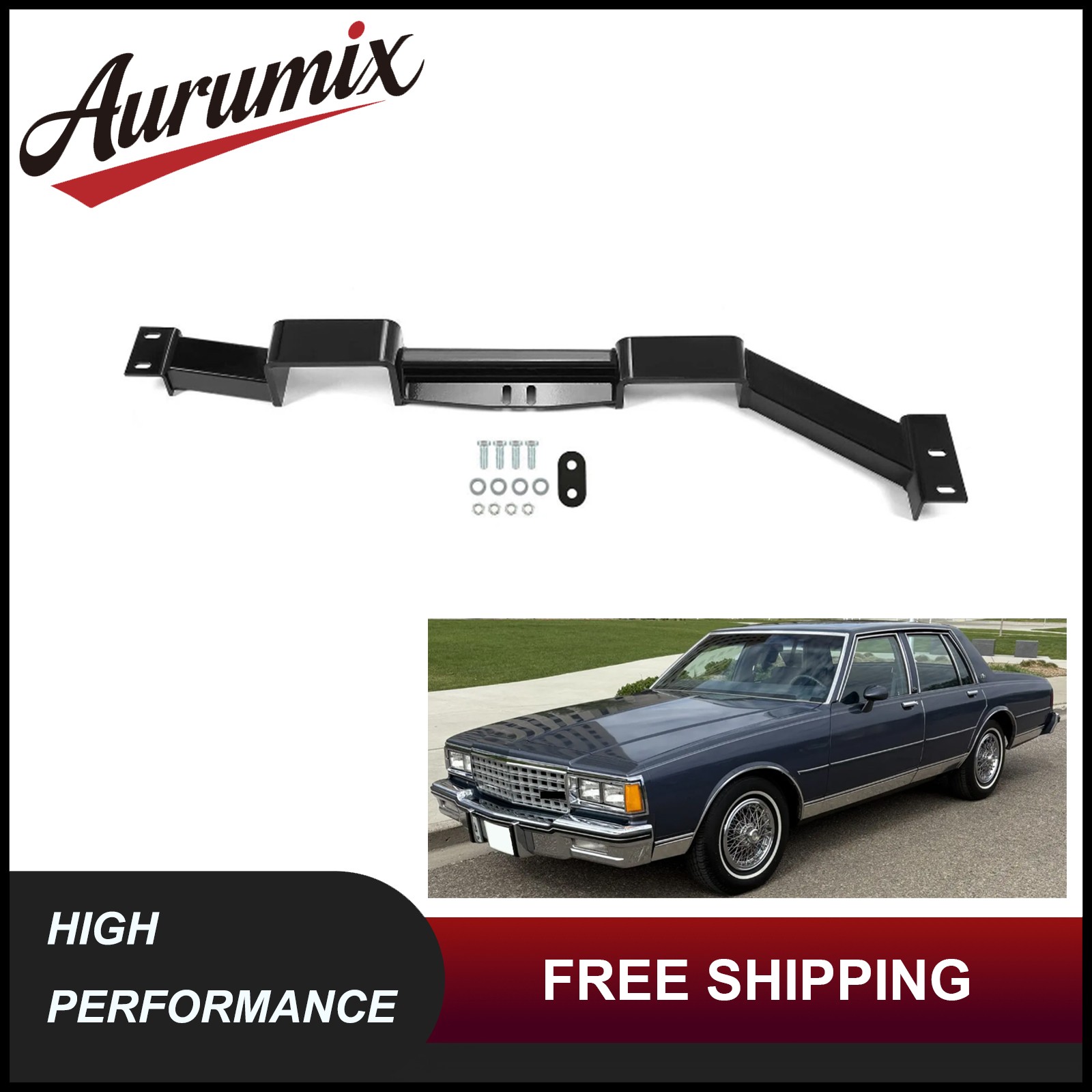 Replacement for 1977-1990 B-Body GM-2 Mount New Steel Transmission Crossmember Replacement for 1977-1990 B-Body GM-2 Mount New Steel Transmission Crossmember