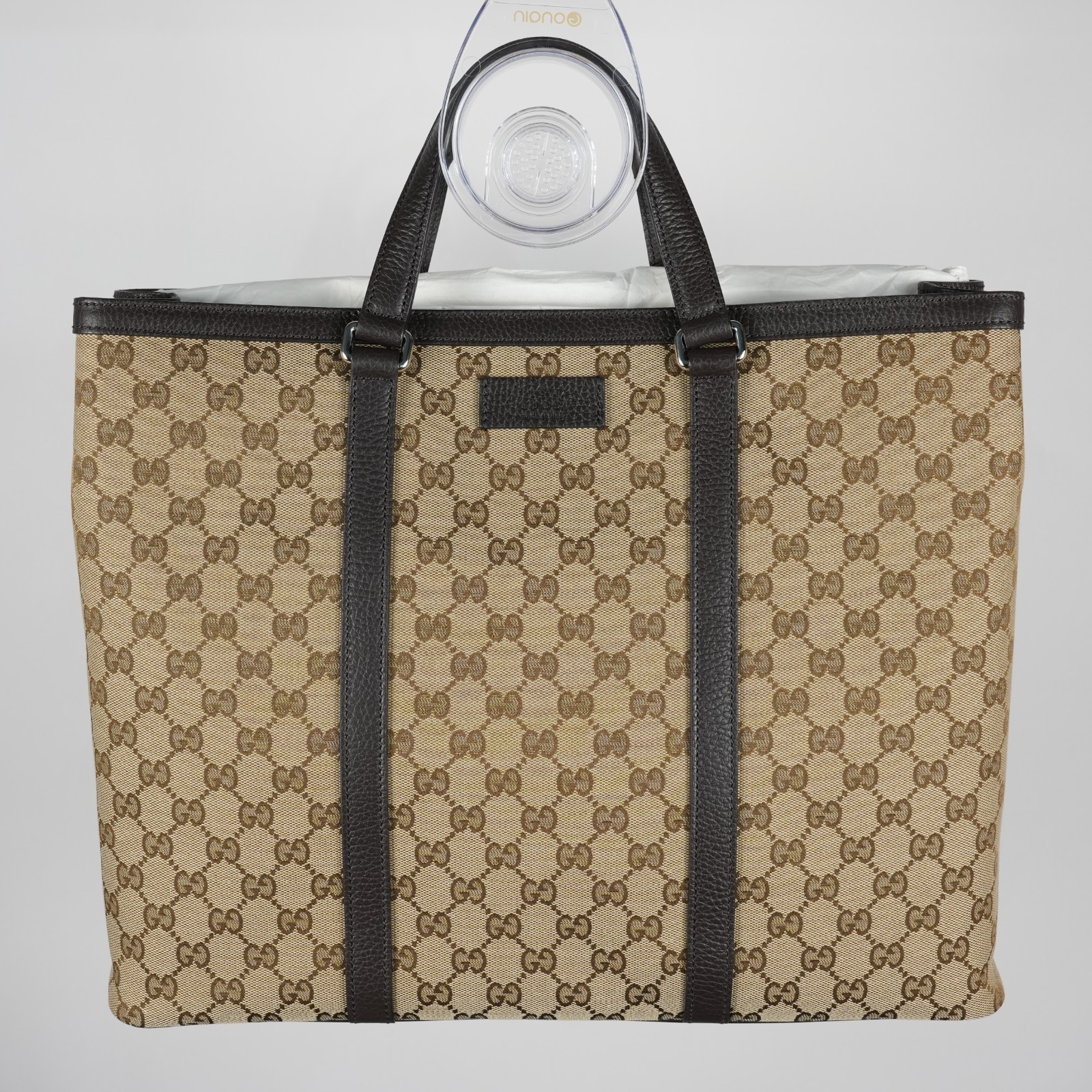 * Gucci GG Monogram Large Joy Tote Bag Dark Brown