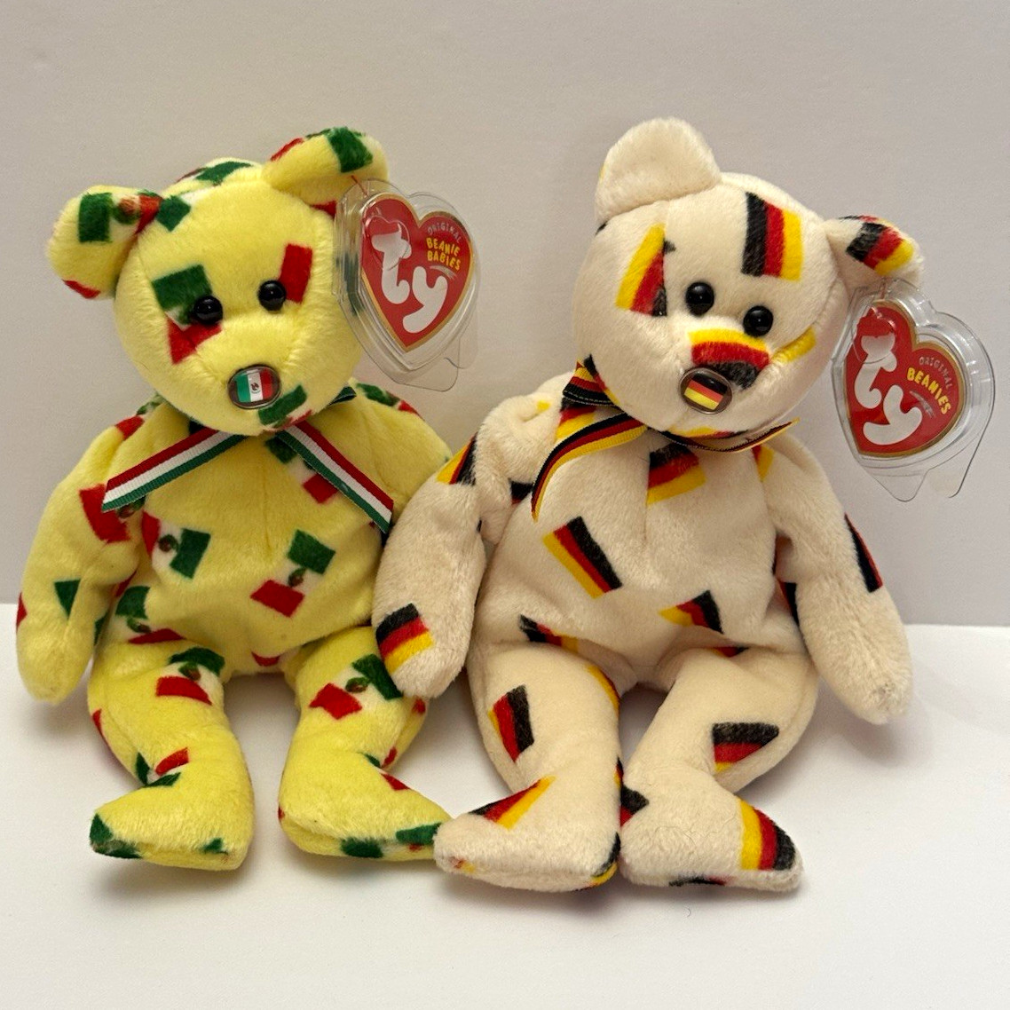 Ty Beanie Babies Deutschland & Piñata Bear Plush Lot of 2 w/ Hang Tags