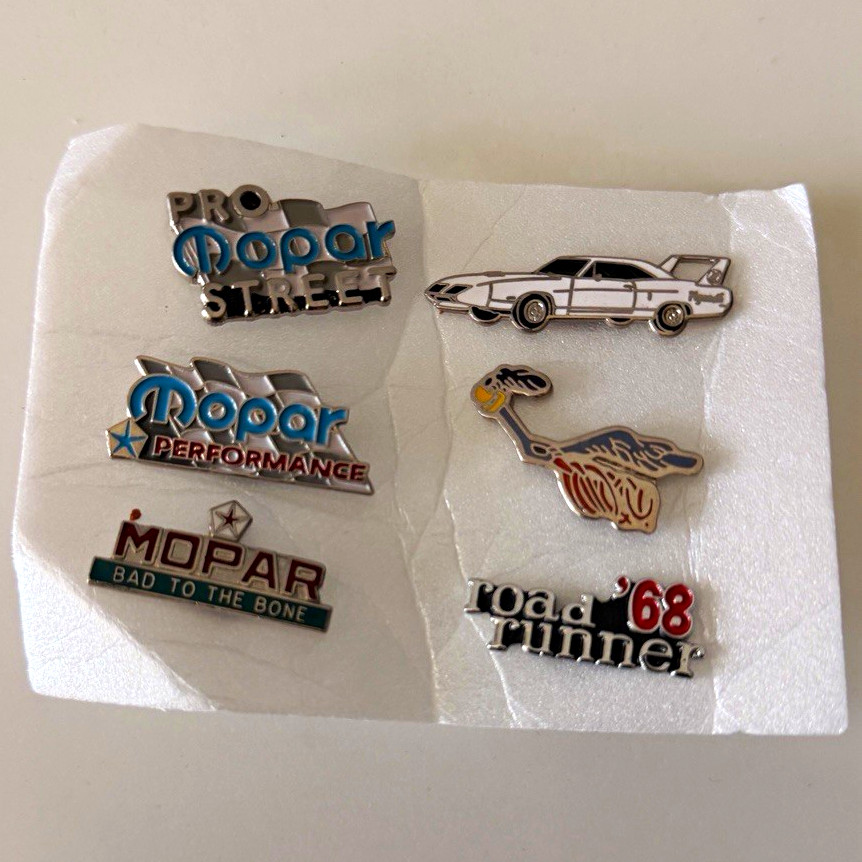 Vintage Mopar Plymouth Road Runner Superbird Performance Lapel Pin Lot of 6