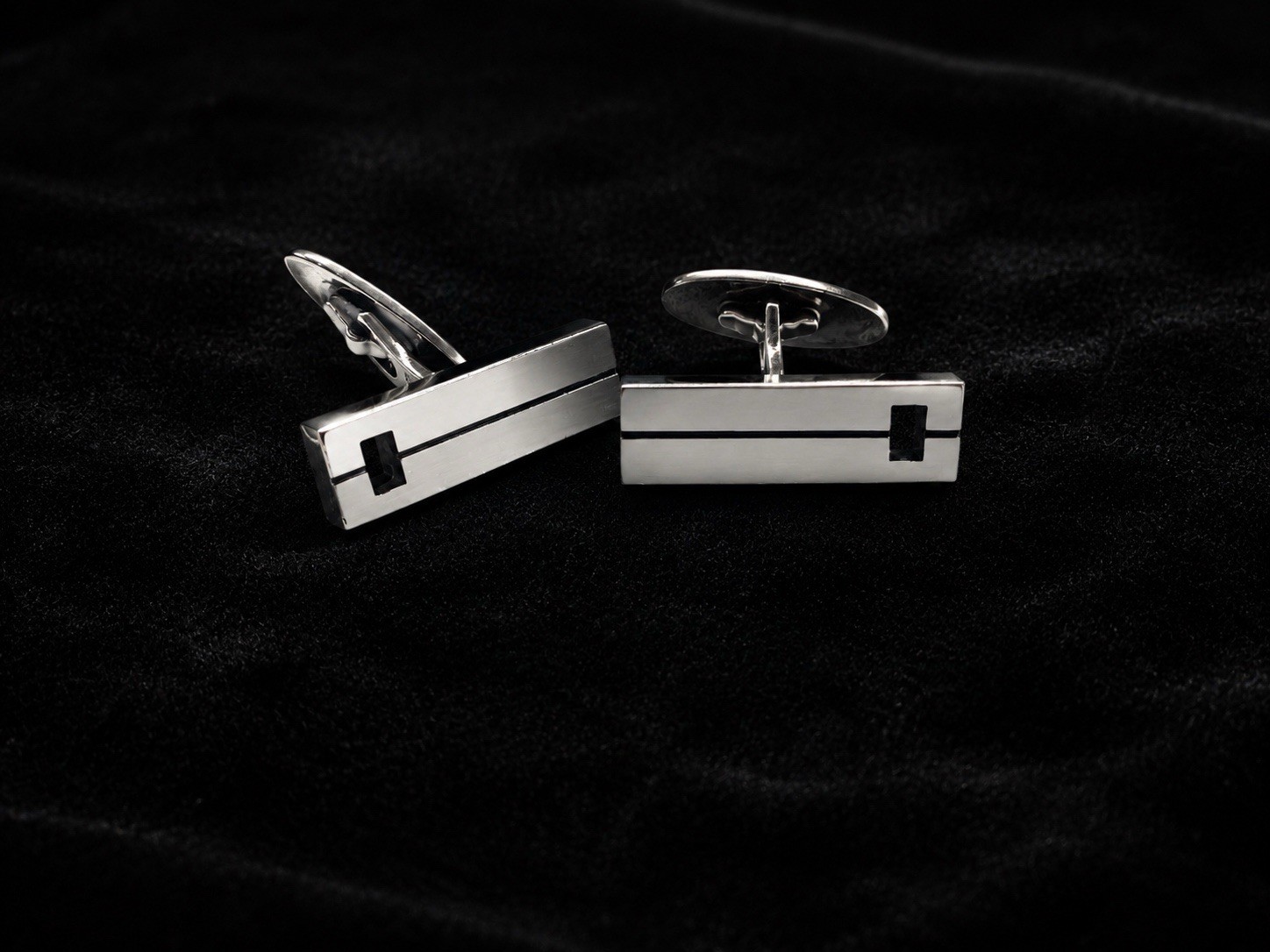 VTG Modernist Signed Danish 925S Sterling Silver Cufflinks By Niels Erik From