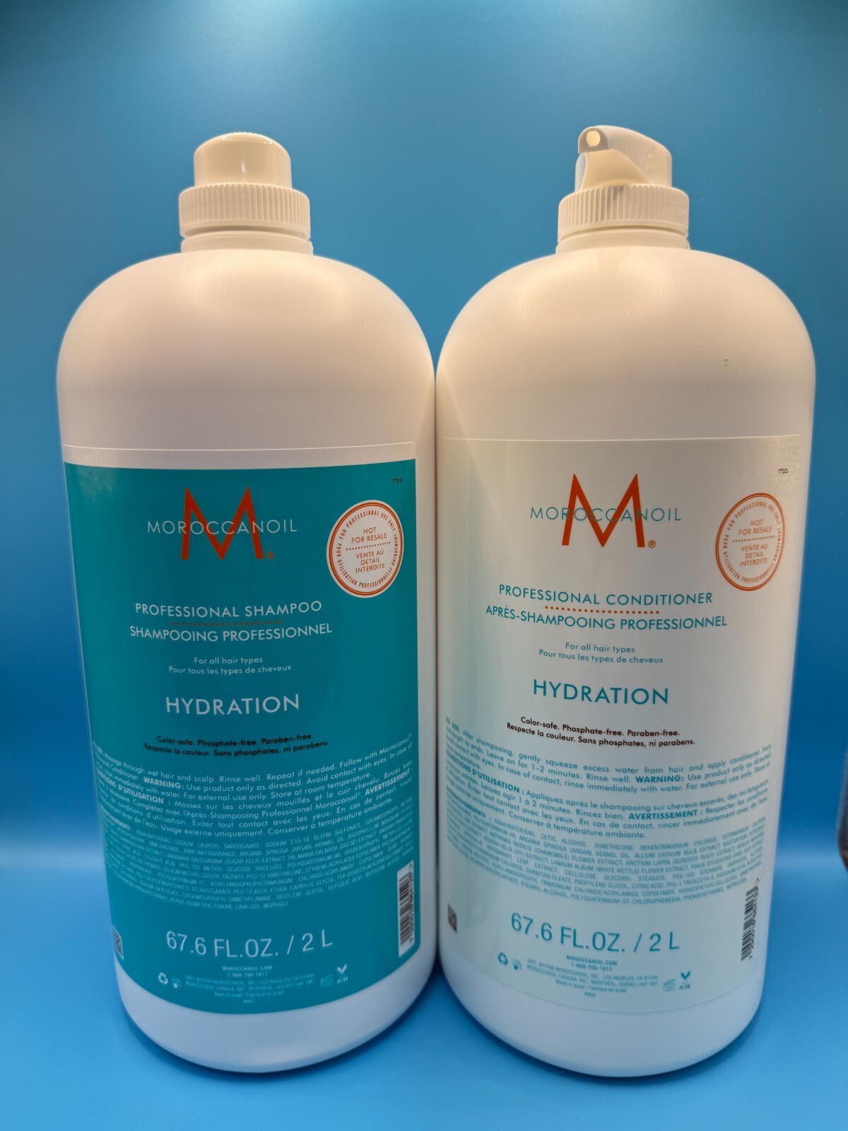 Moroccanoil Professional Hydration Shampoo & Conditioner 67.6 oz/2 Liter Duo Set