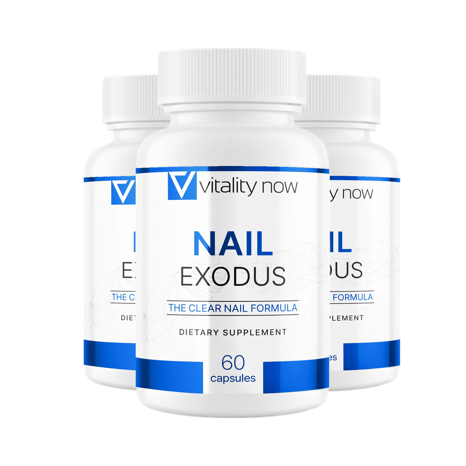 3-Pack Nail Exodus Capsules - Clear Nail Formula & Nail Health Support -180 Caps