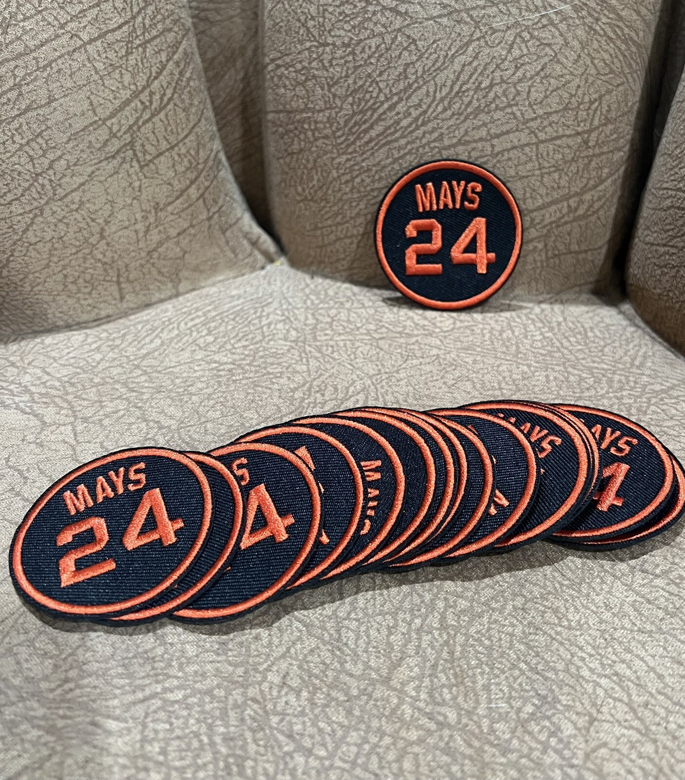 RARE Willie Mays 24 HOF Giants 2in. Jersey Uniform Memorial Iron Sew On  Patch