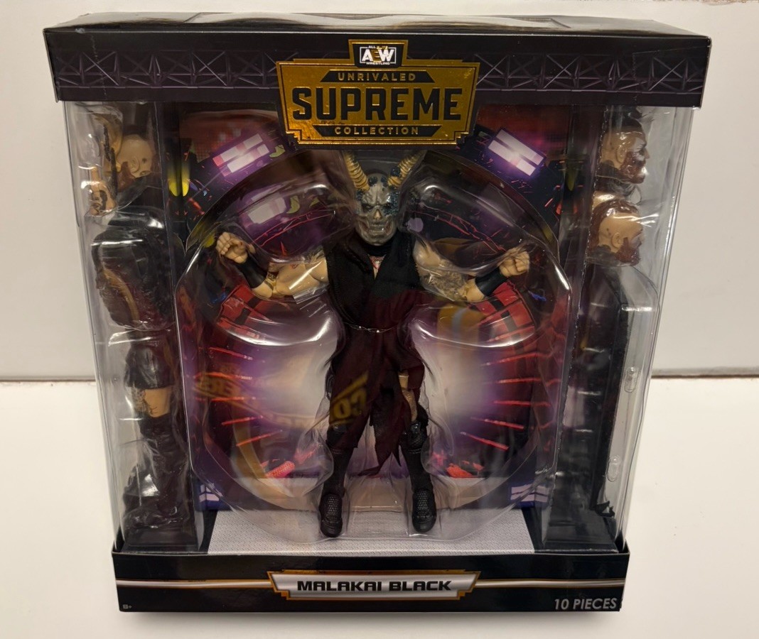 AEW Unrivaled Supreme Collection Malakai Black Action Figure Set 10-Piece