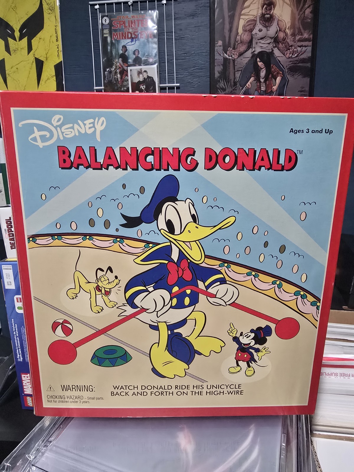 DISNEY Balancing Donald Duck Unicycle Vintage  Schylling Toy Original Box 1980’s