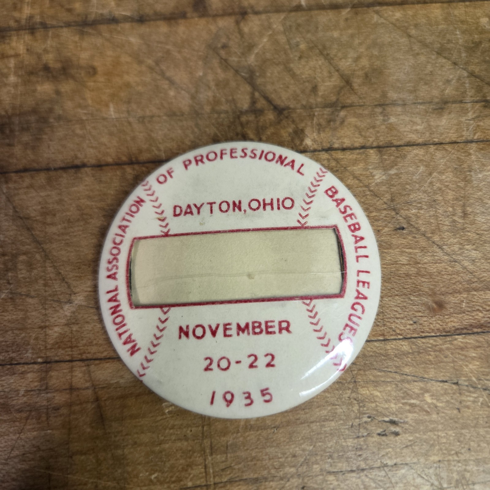 SCARCE 1935 National Association Of Professional Baseball Leagues Pinback