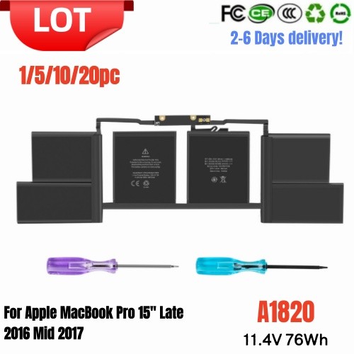 LOT 1-20PC A1820 A1707 Battery For Apple MacBook Pro 15'' Late 2016 Mid 2017