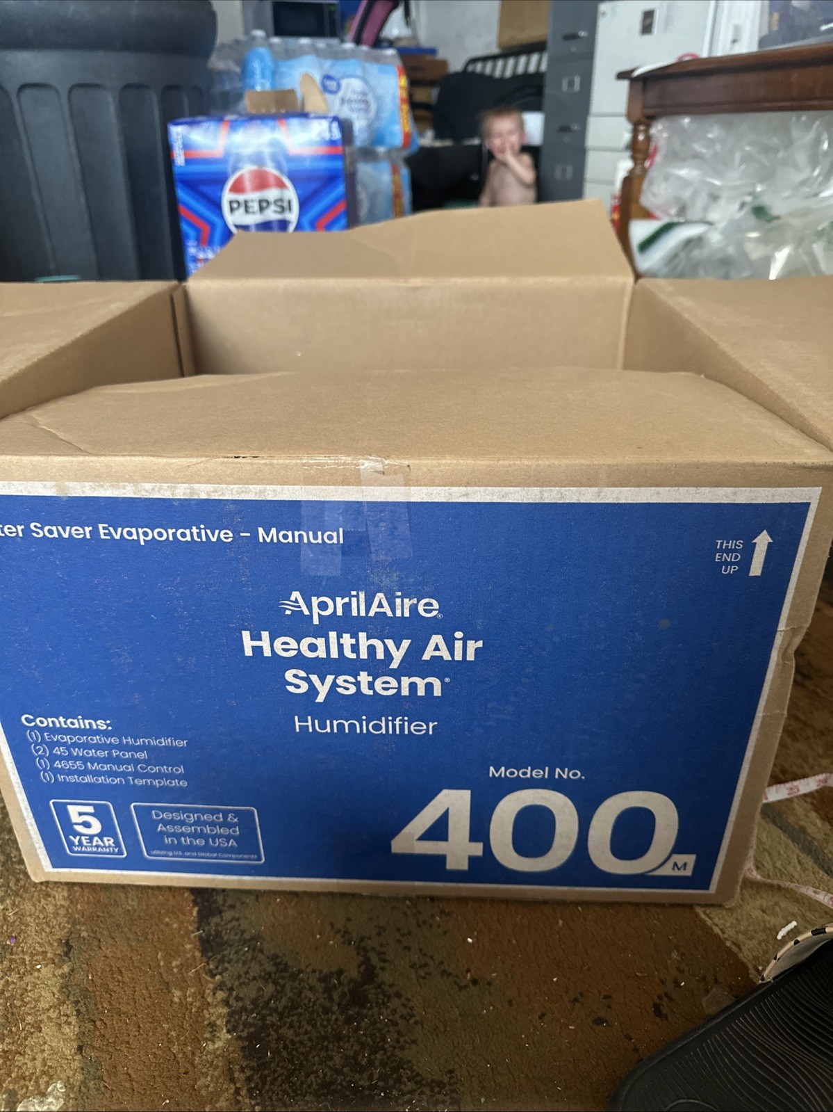 AprilAire Model 400 m Water Saver 17 Gal. Whole-House Evaporative Humidifier AprilAire Model 400 m Water Saver 17 Gal. Whole-House Evaporative Humidifier