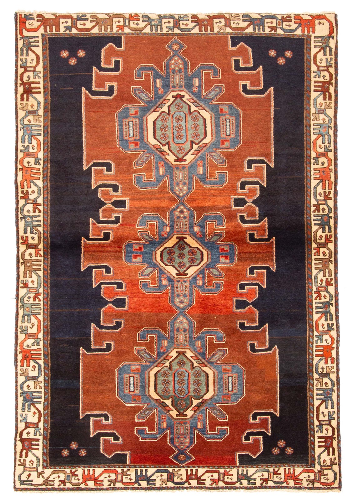 Vintage Hand-Knotted Area Rug 4\'0\