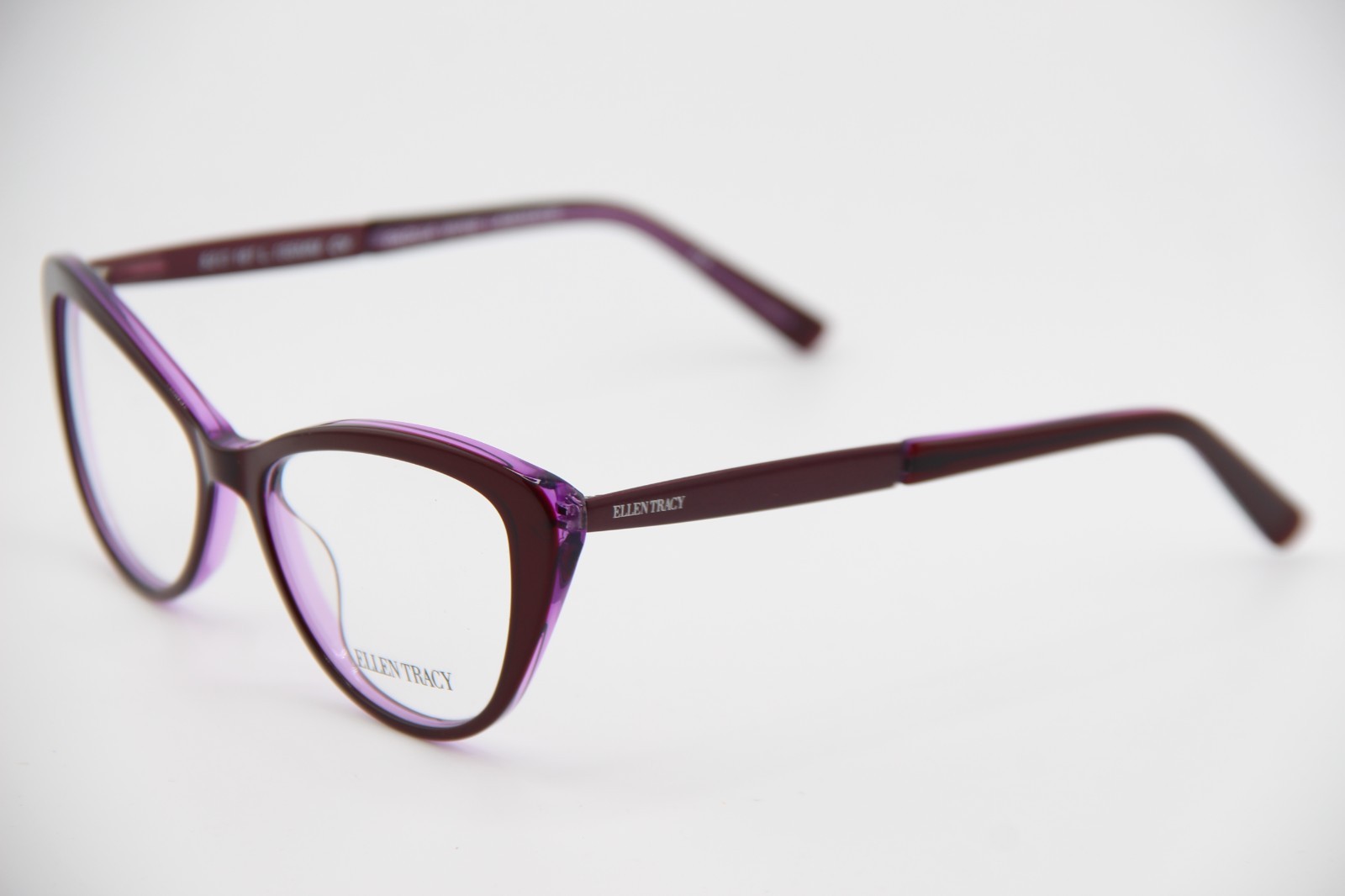 NEW ELLEN TRACY PADUA WINE LAMINATE AUTHENTIC FRAMES EYEGLASSES 52-16