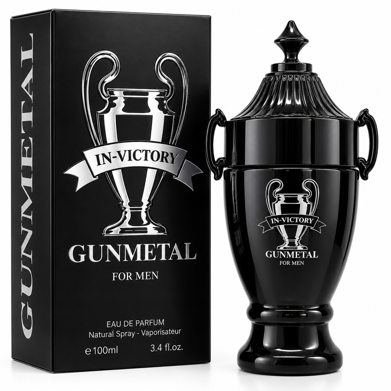 Fragrance Couture IN-Victory Gunmetal Men Eau de Parfum EDP 3.4 oz 100ml Spray
