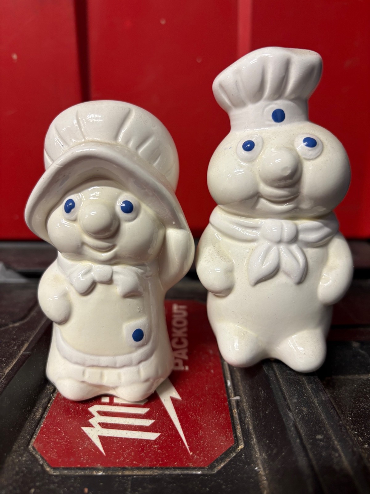 Vintage 1988 Pillsbury Doughboy & Poppie Fresh Salt & Pepper Shakers