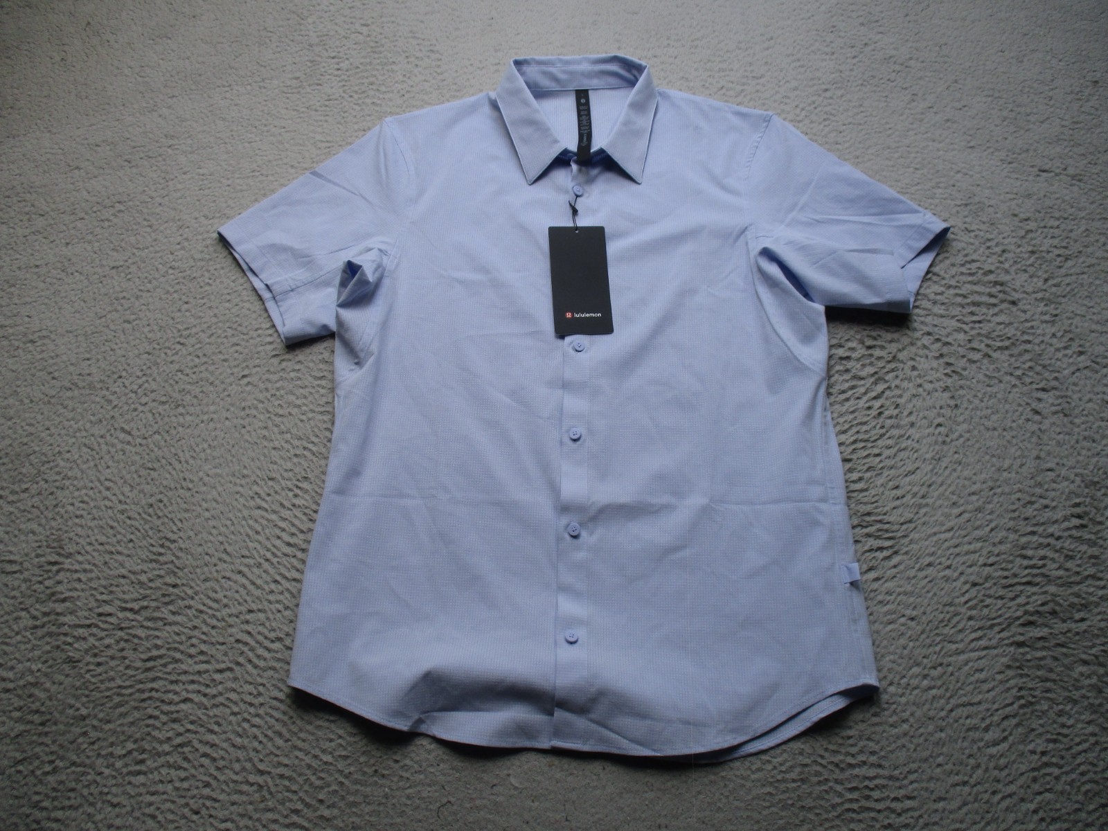 Lululemon Airing Easy Shirt Mens L Blue Button Up Performance Lightweight Lululemon Airing Easy Shirt Mens L Blue Button Up Performance Lightweight