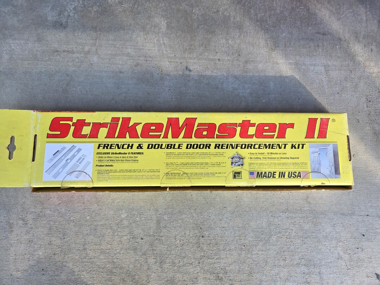 Strikemaster II French and Double Door Reinforcement Kit White New In Box
