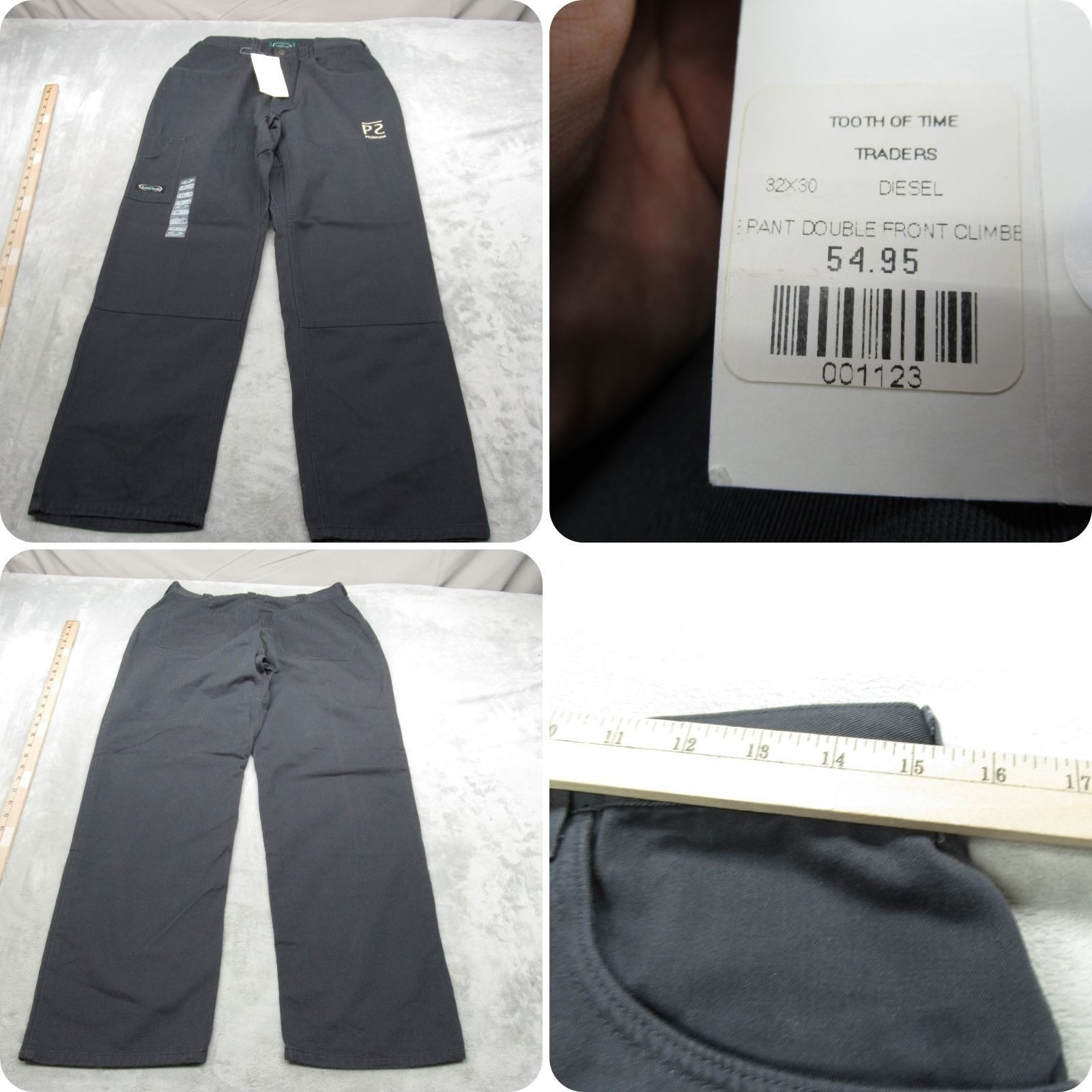 Arborwear Pants Mens 31x30 Gray Double Knee Tree Work Climber Boot Logo NWT