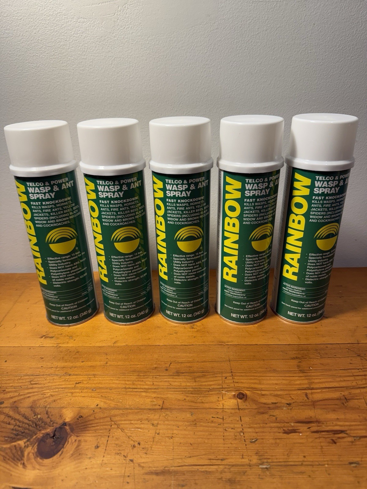 6~Commercial Rainbow Telco & Power Wasp Ant Spray 12oz Hornets Spiders NOS 1998