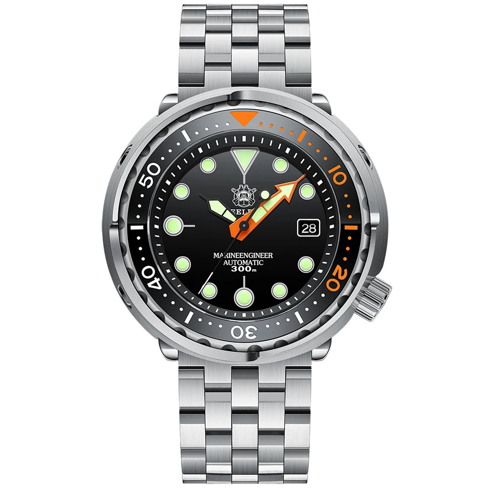 STEELDIVE SD1975C Classic Mechanical Mens Watch 30Bar Waterproof NH35, Dive Tuna