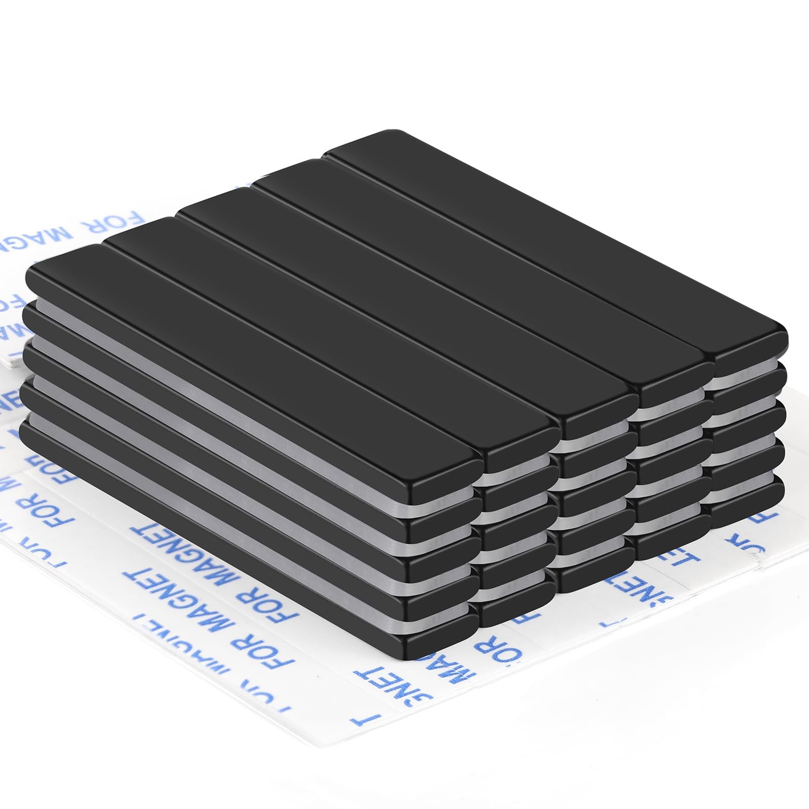 Trymag 25 Packs Neodymium Magnet Bars 60x10x3mm Heavy Duty Rare Earth Adhesive
