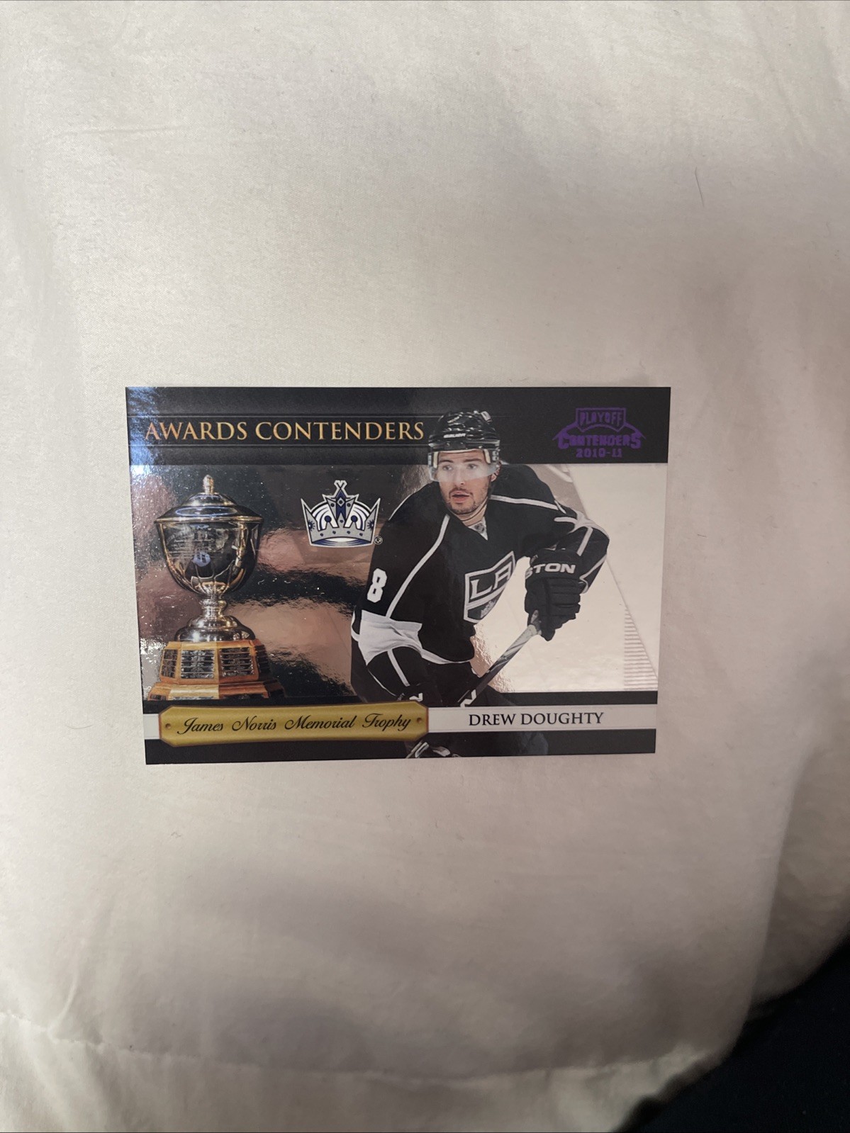2010-11 Panini Playoff Contenders Awards Contenders Drew Doughty #7 Purple /100