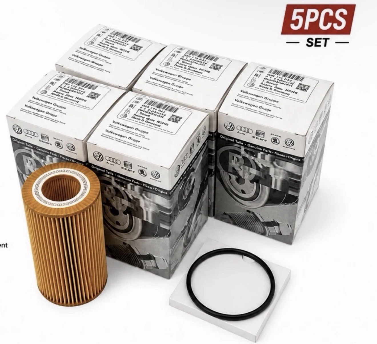 5PCS Genuine OEM VW Audi Oil Filter 06D115562 2.0L 2.5L Jetta Golf Passat