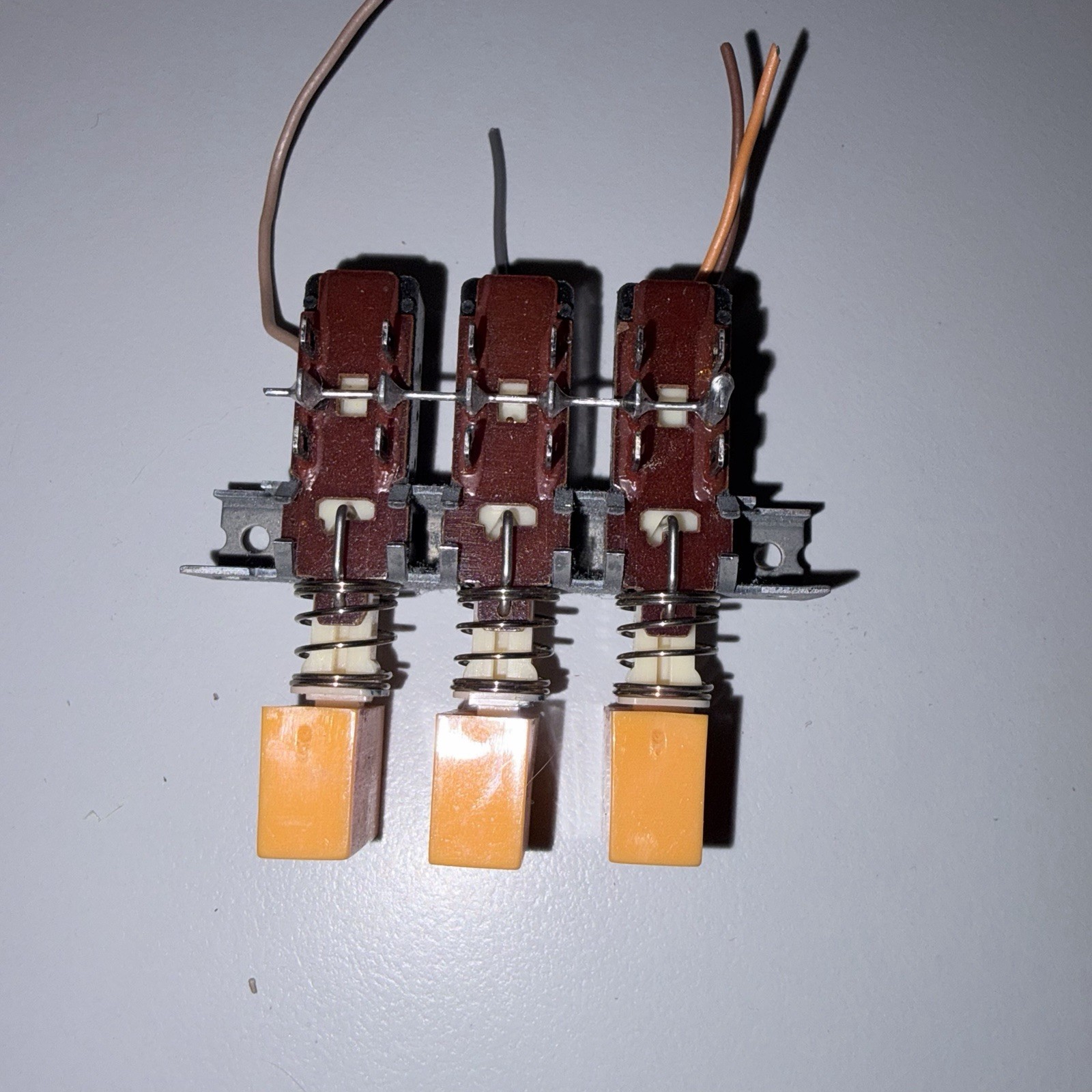Vintage 3-Button Push Button Switch Assembly MPN 14T 14B 14J
