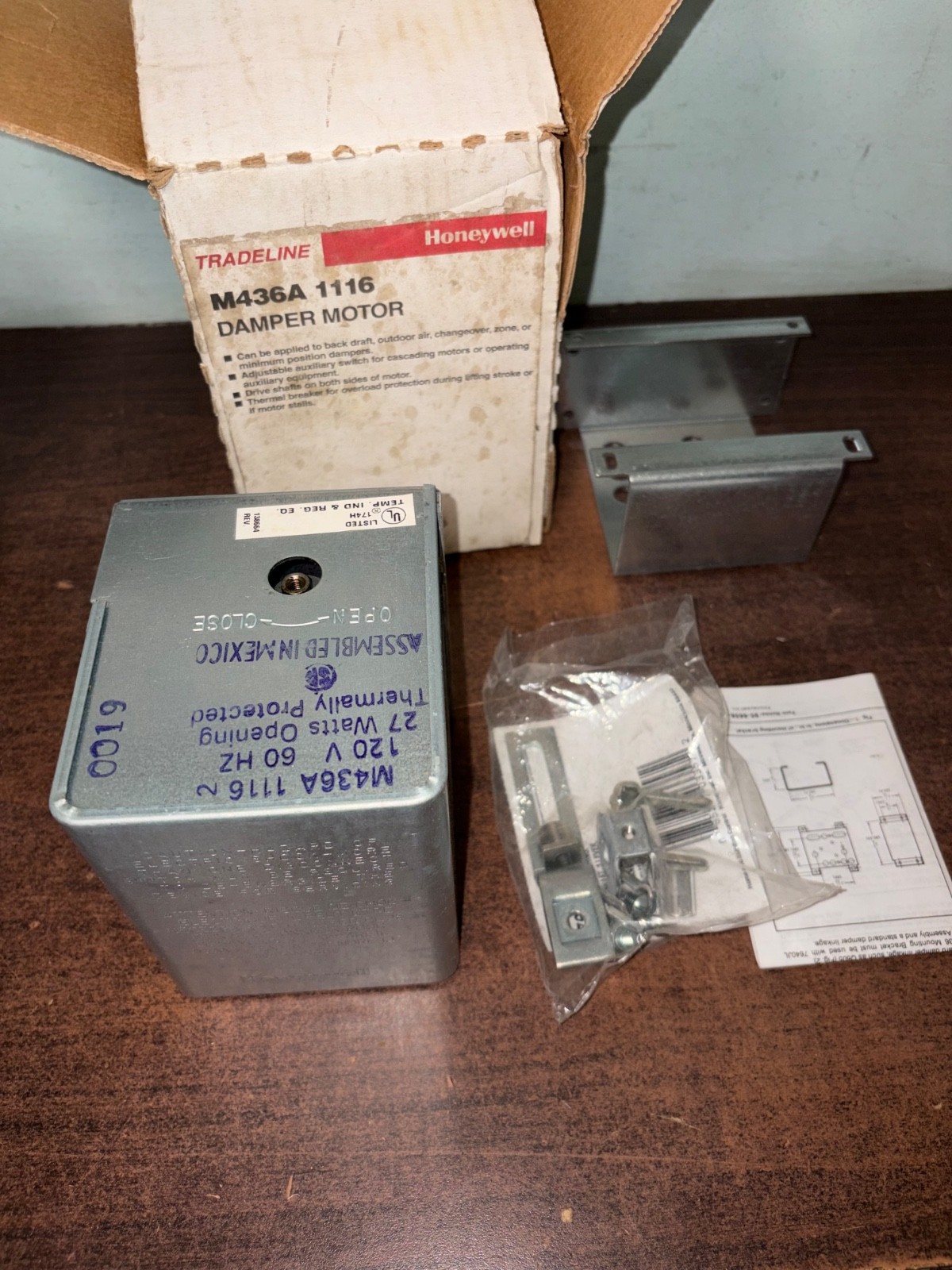 NOS HONEYWELL M436A1116 DAMPER MOTOR . S5 NOS HONEYWELL M436A1116 DAMPER MOTOR . S5
