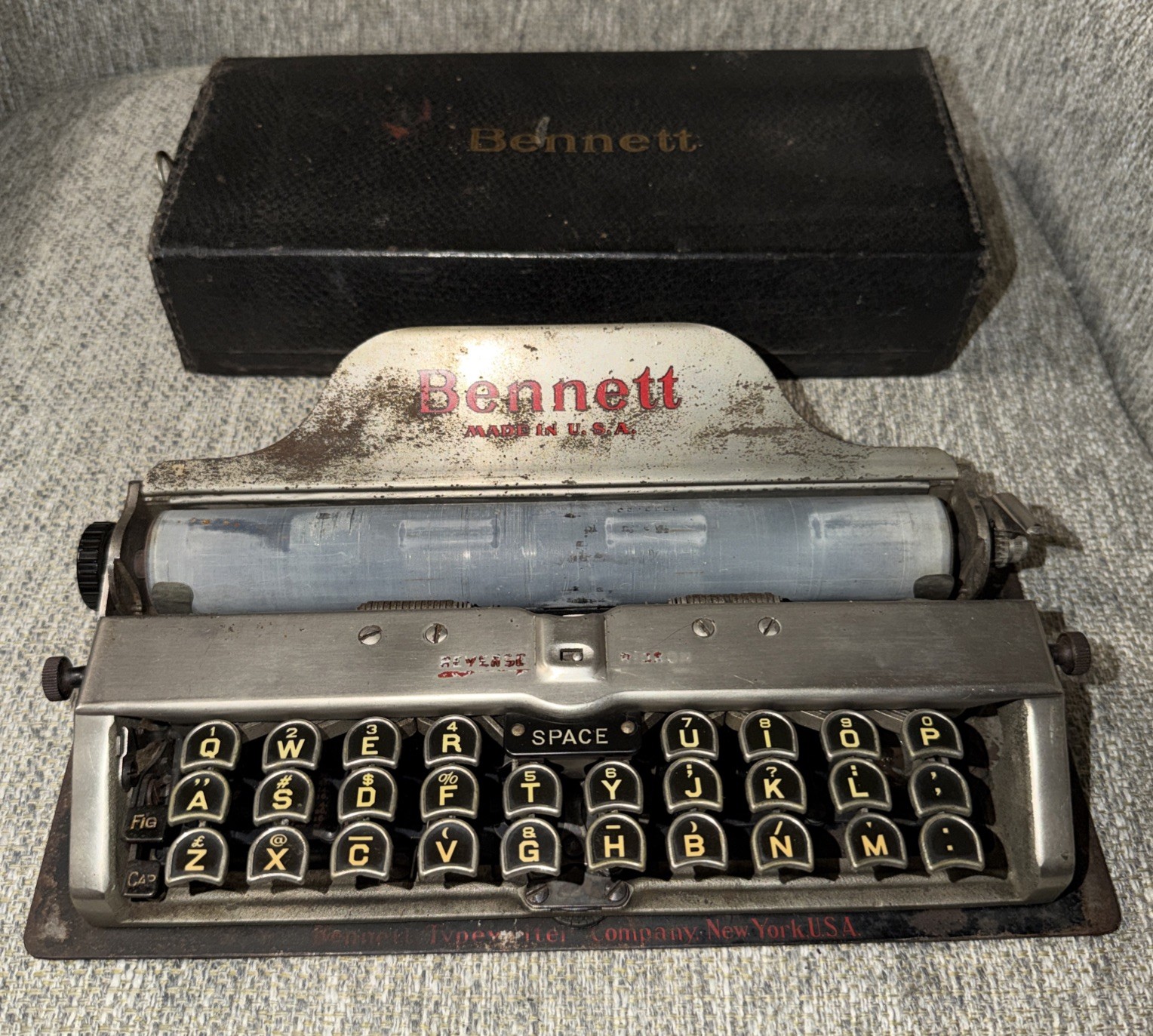 Rare Bennett Pocket Typewriter 1911-1913 World's Smallest Antique