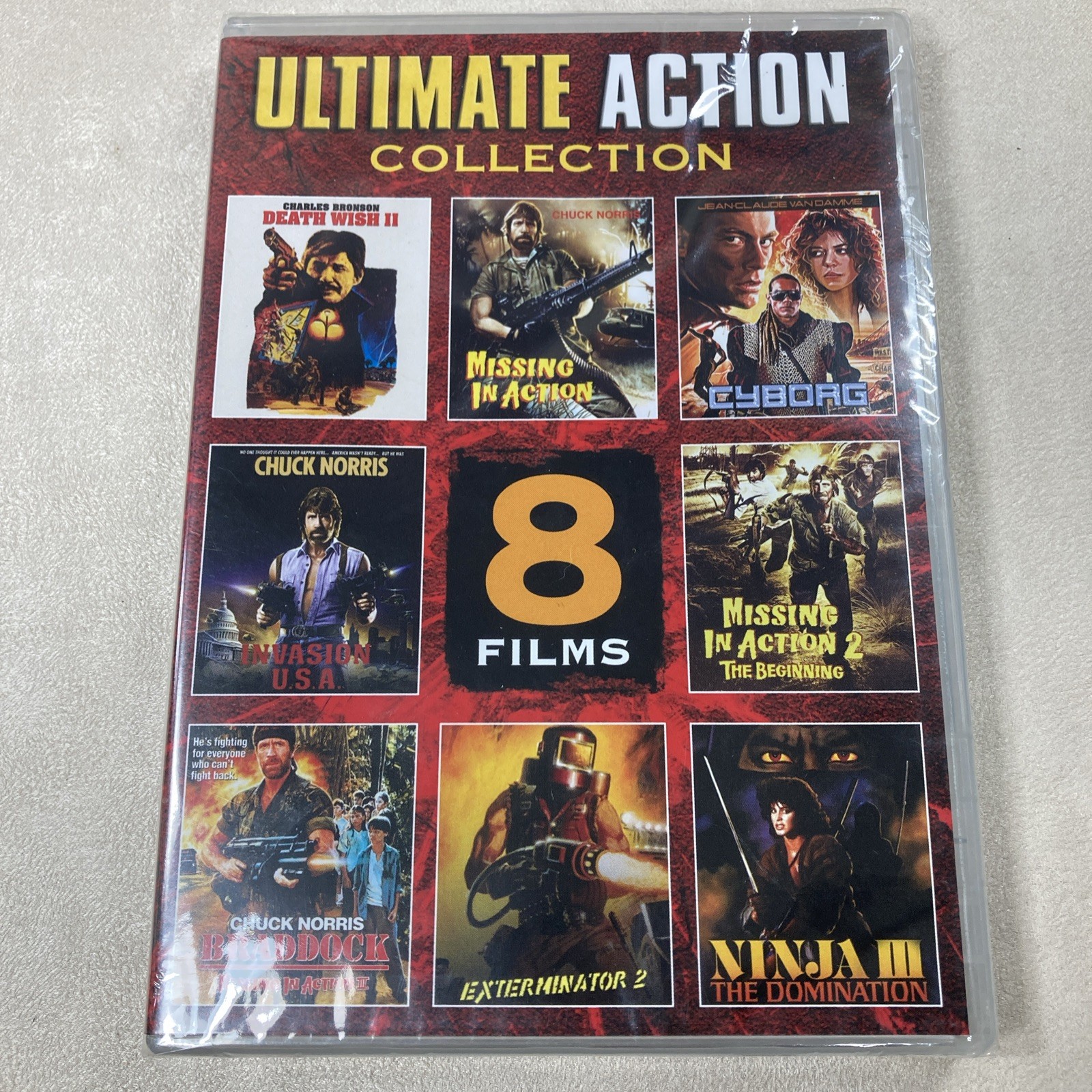 Ultimate Action Collection - 8 Films (DVD) Chuck Norrris, Jean-Claude Van dame. Ultimate Action Collection - 8 Films (DVD) Chuck Norrris, Jean-Claude Van dame.