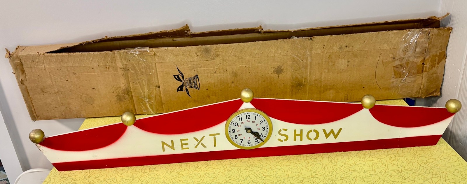 RARE Vtg 1950/60s FAO Schwarz Kibri Puppet Theater Sign Germany w Original Box