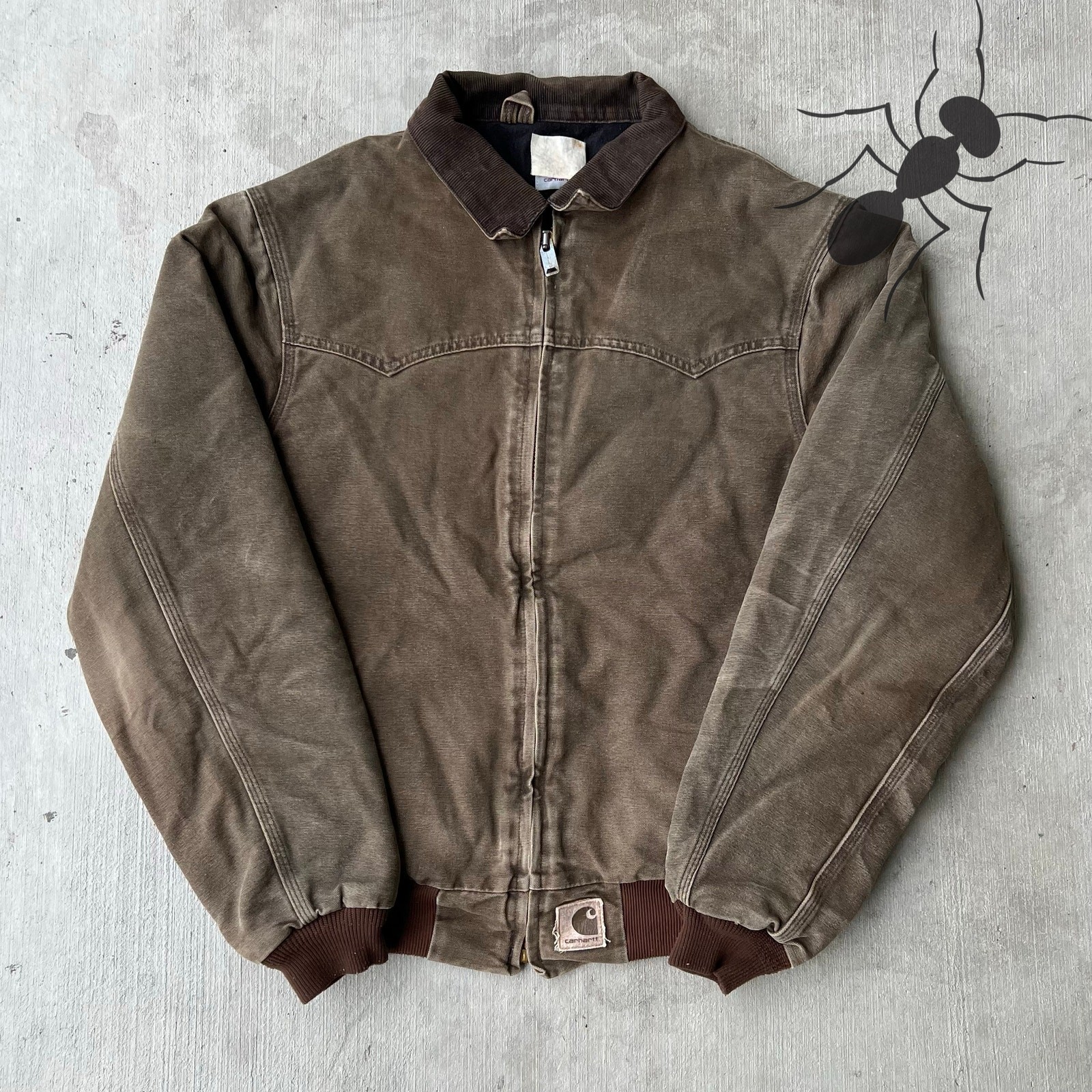 Carhartt J14 CHT brown Santa fe work wear jacket Large