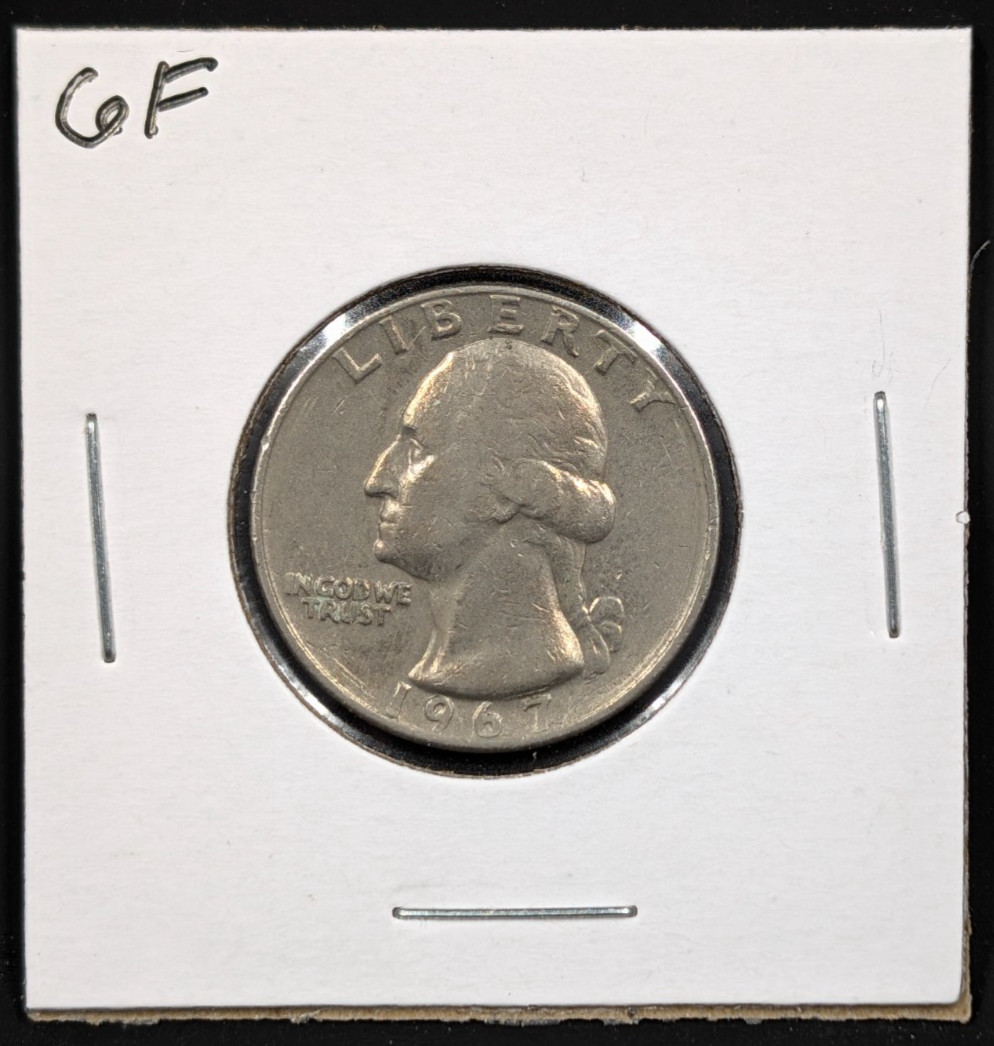 1967-Washington Quarter • Circulated 25C - 6F