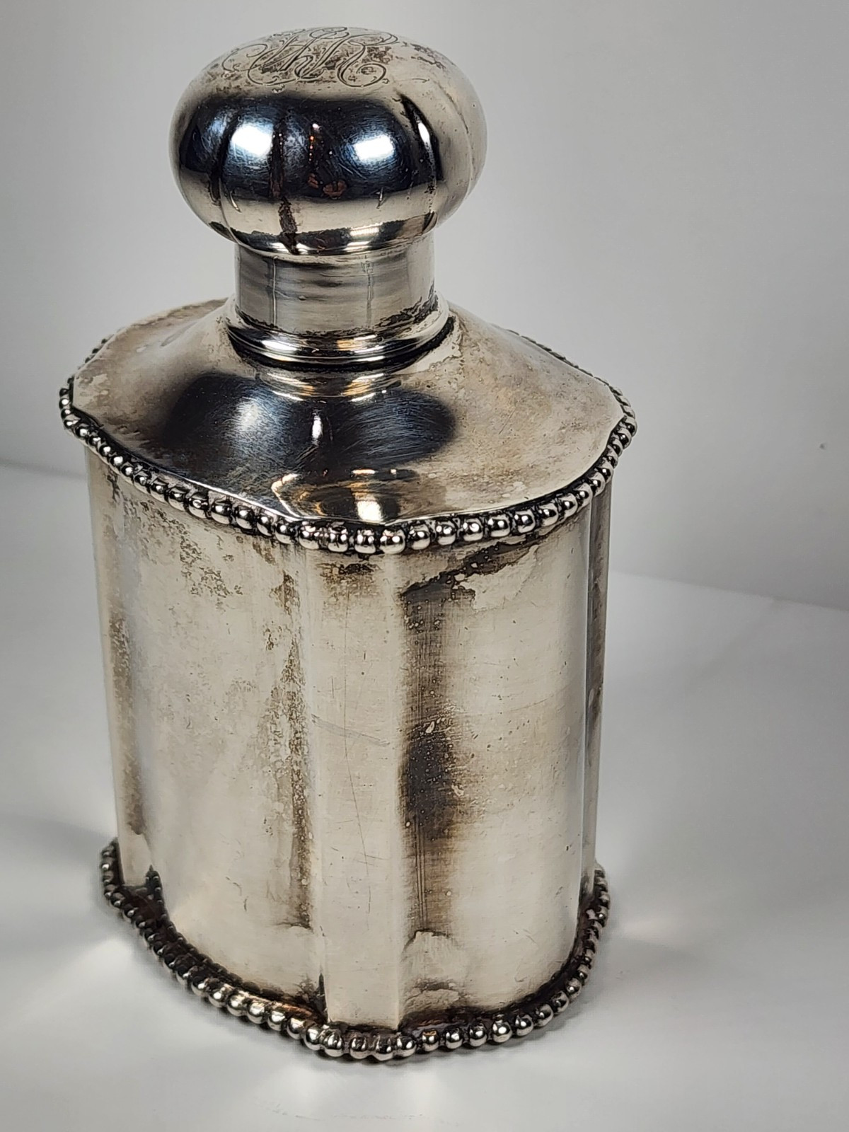 Rare Antique German 800 Silver Oil Lamp Superb Condition 
