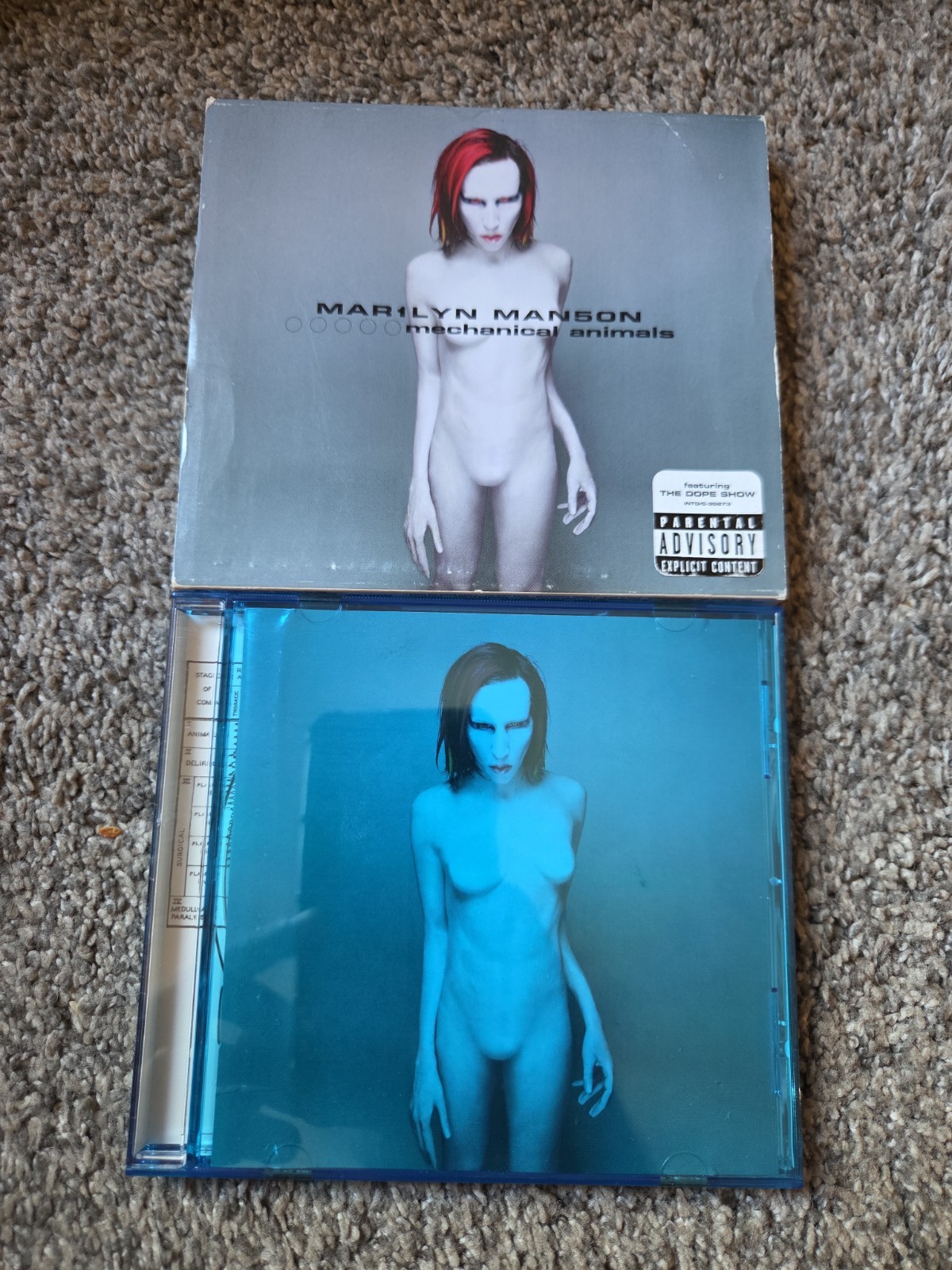 Marilyn Manson Mechanical Animals Cd 1998 1st Press Hype/Slipcover/Blue Case VG+