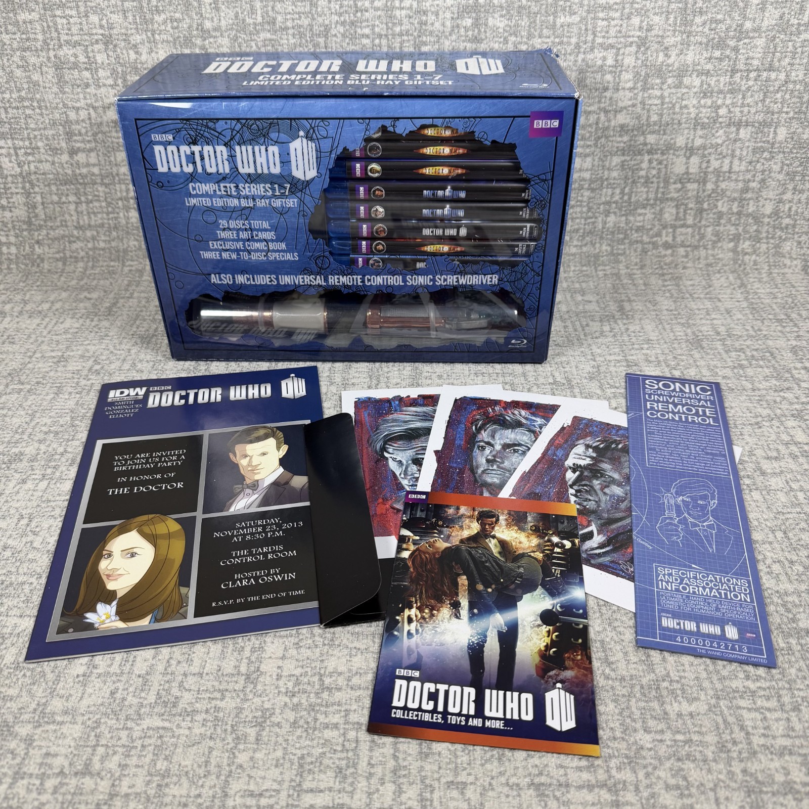 Doctor Who Complete Series 1-7 Limited Edition Blu Ray Gift Set SEALED REMOTE