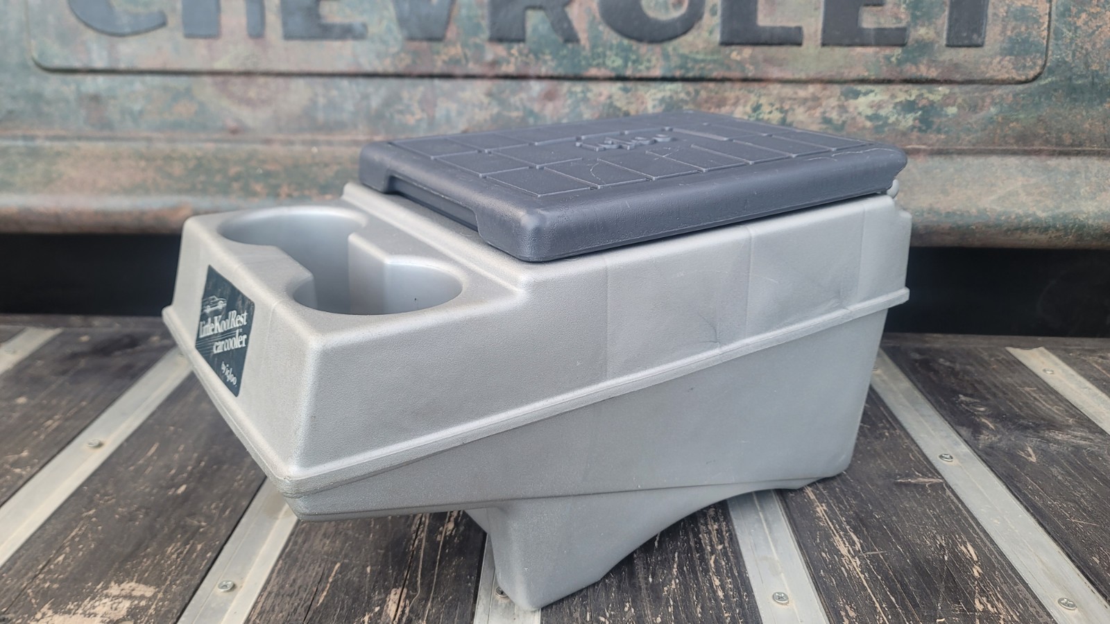 Vintage Igloo Little Kool Rest Car Truck Cooler Bench Seat Console Cup Holders