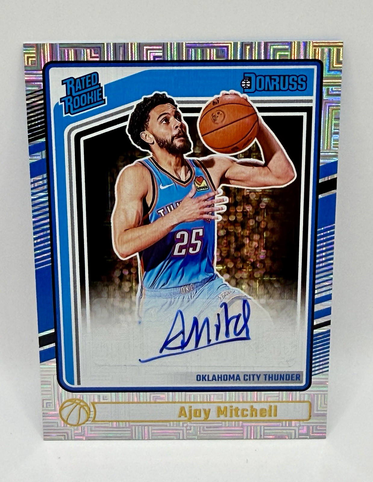 2024-25 Donruss Choice Ajay Mitchell (RC) Rated Rookie Signatures Auto #275 OKC 2024-25 Donruss Choice Ajay Mitchell (RC) Rated Rookie Signatures Auto #275 OKC
