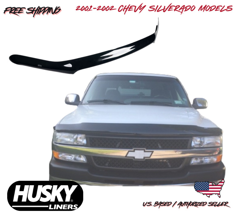 2001-2002 Chevrolet Silverado 2500HD High Profile BugFlector II Hood Bug Shield 2001-2002 Chevrolet Silverado 2500HD High Profile BugFlector II Hood Bug Shield