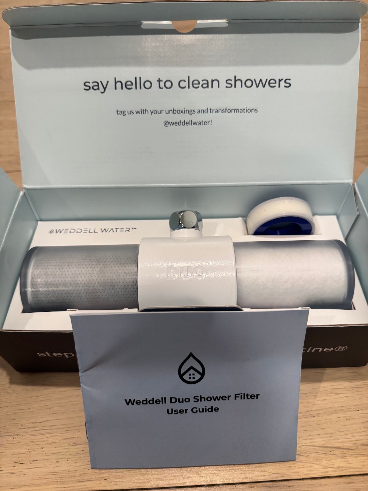 New Weddell Duo Shower Water Filter NSF Certified Shower Filter WD-100 - White New Weddell Duo Shower Water Filter NSF Certified Shower Filter WD-100 - White