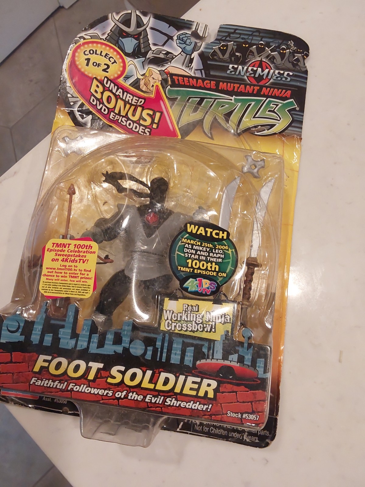 2005 Playmates Teenage Mutant Ninja Turtles TMNT Foot Soldier NIB No DVD - Read