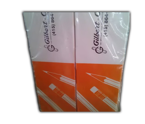 Vintage SF Gilbert-Clarke Stationers 6 Dozen Fine Point Graphite Pencils *NEW*