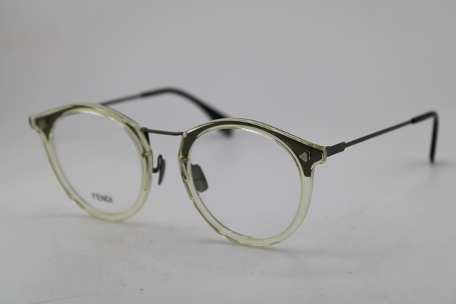 NEW FENDI FF M0050 V81 CLEAR BLACK GUNMETAL AUTHENTIC EYEGLASSES 48-22