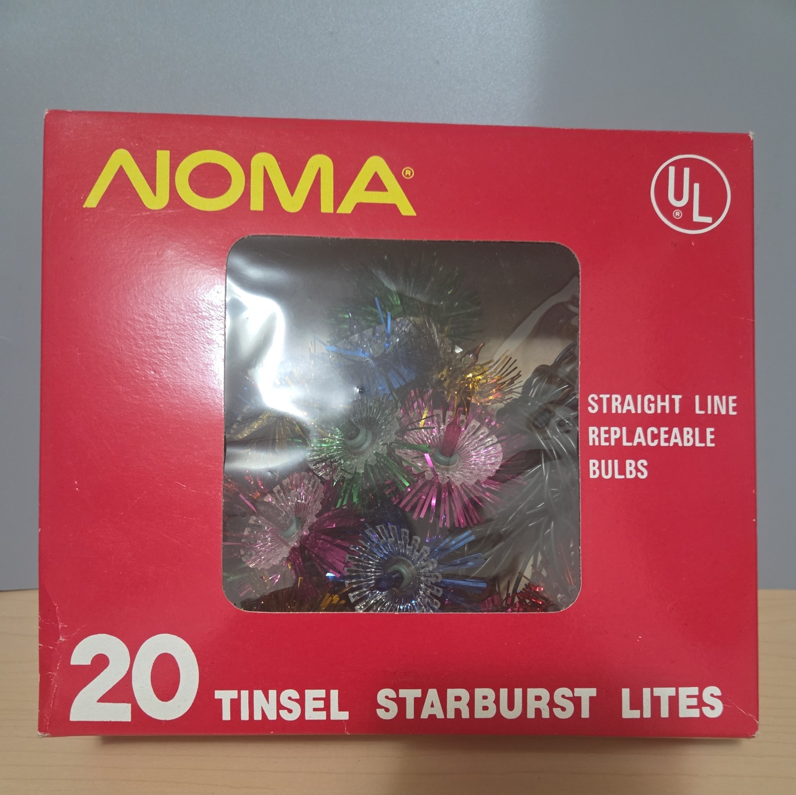 Vintage Noma 20 Tinsel starburst Lights In Box WORKS Vintage Noma 20 Tinsel starburst Lights In Box WORKS