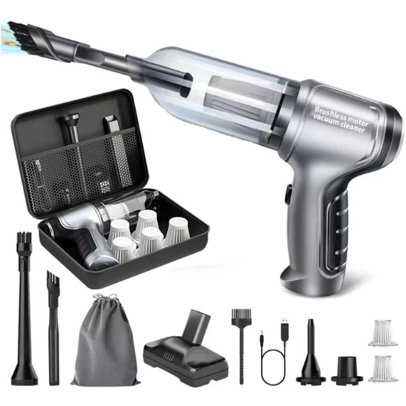 Car Vacuum Portable Cordless 18000PA High Power Mini Vacuum Cleaner 4-in-1