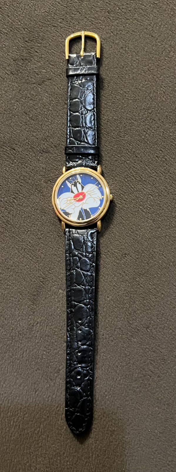 Vintage 1994 Armitron Looney Tunes Sylvester Watch Genine Leather Band