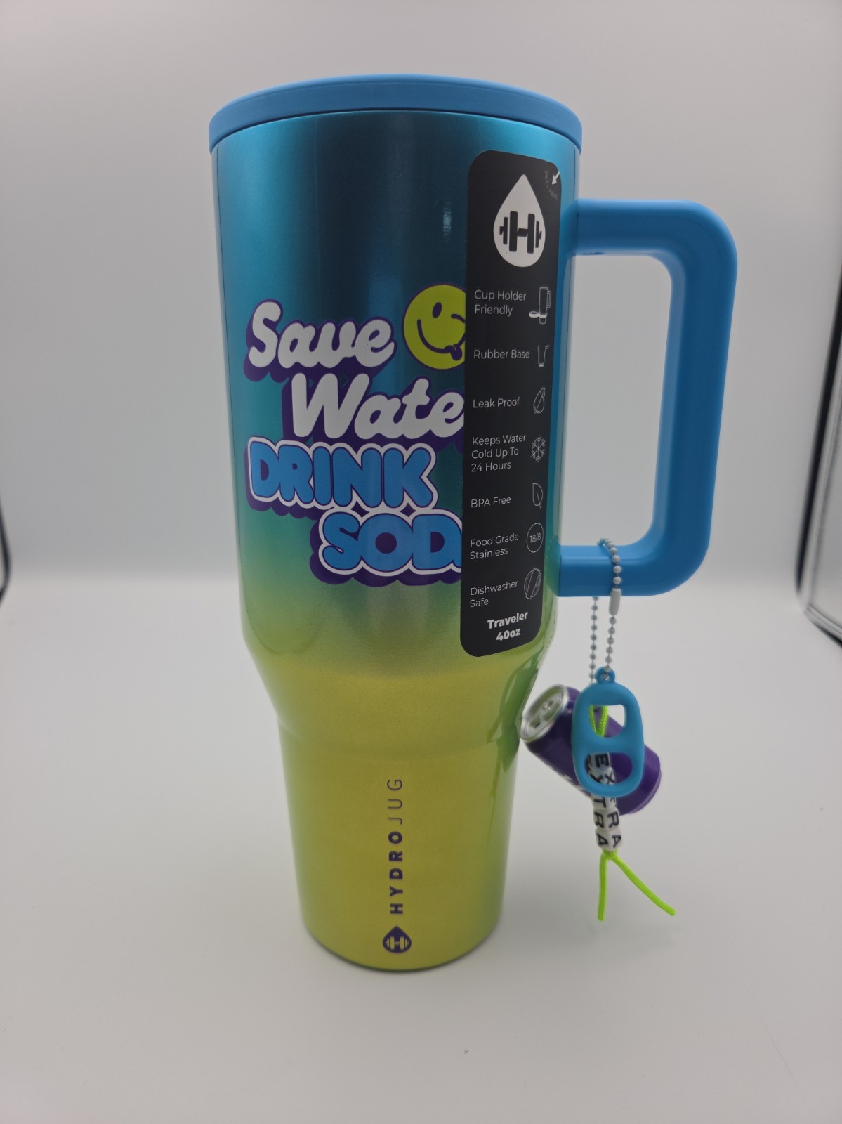 HydroJug x Poppi 40 fl oz Stainless Steel Straw Tumbler Green Degrade HydroJug x Poppi 40 fl oz Stainless Steel Straw Tumbler Green Degrade